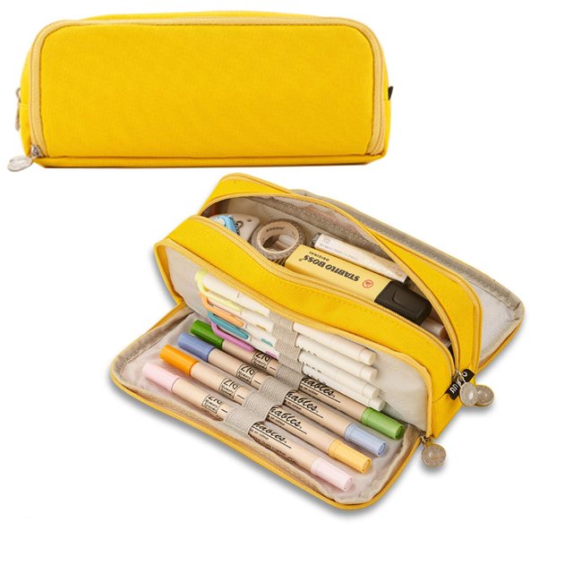 Estuche para lápices Estuche para lápices para niñas adolescentes Estuche para lápices Bolígrafos 3 compartimentos Estuche para lápices de gran capacidad para la escuela y la oficina