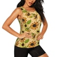 thumbnail image 2 of Sigee Sunflowers for Women's Workout Tank Top,Running Tank Tops,Sleeveless Gym Clothes, 2 of 8