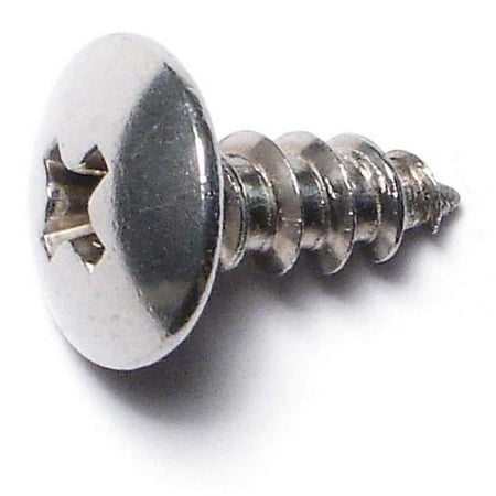 #10 x 1/2 18-8 Stainless Steel Phillips Truss Head Sheet Metal Screws