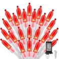 thumbnail image 1 of Cadena de luces Brightown de 12 m, 100 LED, color rojo, 8 modos, 120 V, 1 of 7