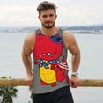 thumbnail image 6 of KLL Dinosaur Super Hero Cartoon Print Men's Muscle Gym Workout Stringer Tank Tops Bodybuilding Fitness T-Shirts Tank Tops Men-Medium, 6 of 7