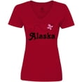 thumbnail image 3 of Inktastic Alaska Butterfly Women's V-Neck T-Shirt, 3 of 5
