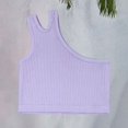 thumbnail image 4 of GiLiling Toddler Baby Girls Dance Tank Top One Shoulder Racerback Crop Shirt Sleeveless Sports Vest Summer Casual (Light Violet, 5-6 Years), 4 of 9