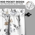 thumbnail image 2 of 3 PCS Rustic Floral Kitchen Curtains - Farmhouse Botanical Print Semi-Sheer Window Panels, 2 of 6