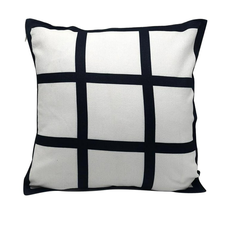 100% Polyester Canvas Pillow case Sublimation Blank for Women Kids Gift  Bulk DIY (1, Beige)