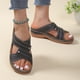 thumbnail image 5 of Amzcrzy Zapatos de mujer,Zapatos de mujer,Zapatillas de mujer, Sandalias informales de cuña para mujer, de color liso, de tacón bajo, ortopédicas, a la moda Sandalias Mujer Zapatillas De Casa, 5 of 8