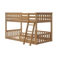 thumbnail image 3 of Twin Over Twin Low Bunk With Two Guard Rails, Pecan, 3 of 10
