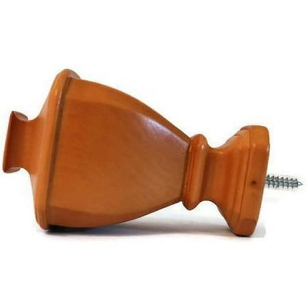 - Levolor Wood Curtain Rod Finials Set of 2 Havenwood Warm Oak