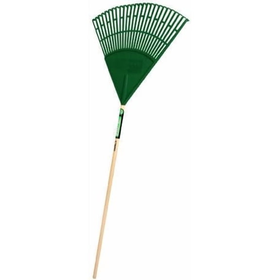 989516 Tru Tough 48 Plastic Leaf Rake, 22-Inch Head, Wood Handle$$Garden & Patio