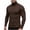Coffee, variant on Men's Turtleneck Sweater Solid Color Knit Long Sleeve Slim Fitted Stretch Pullover Sweater Tops
