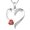 01-garnet-Jan, variant on Leander Heart Necklace 925 Sterling Silver Love Heart Pendant Birthstone Jewelry for Women