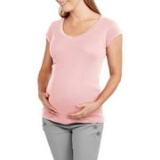 Maternity Short Sleeve Vneck Tee--Available in Plus Size