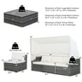 thumbnail image 4 of Costway 6-Piece Outdoor Patio Furniture Set Retractable Canopy Conversation Set, 4 of 10