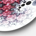 thumbnail image 3 of Designart 'Violet Fractal Flower Pattern ' Modern wall clock, 3 of 3