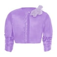 thumbnail image 3 of TiaoBug Kids Girls Sparkly Sequins Ruffled Short Coat - Birthday Party Wear Lavender 4, 3 of 6