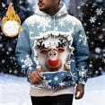 thumbnail image 2 of Chandail en Molleton pour Hommes, Couleur Unie Décontractée à Manches Longues avec Capuche, 2 of 4