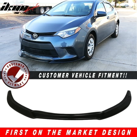 - Fits 14-16 Corolla L-LE GT Style Front Bumper Lip Chin Spoiler - PU Urethane