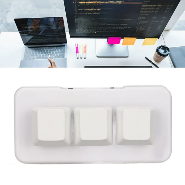 Yctze Clavier Rétroéclairé RVB à 3 Touches avec Conception Programmable, Interface USB, Conception Ergonomique pour Ordinateur Universel