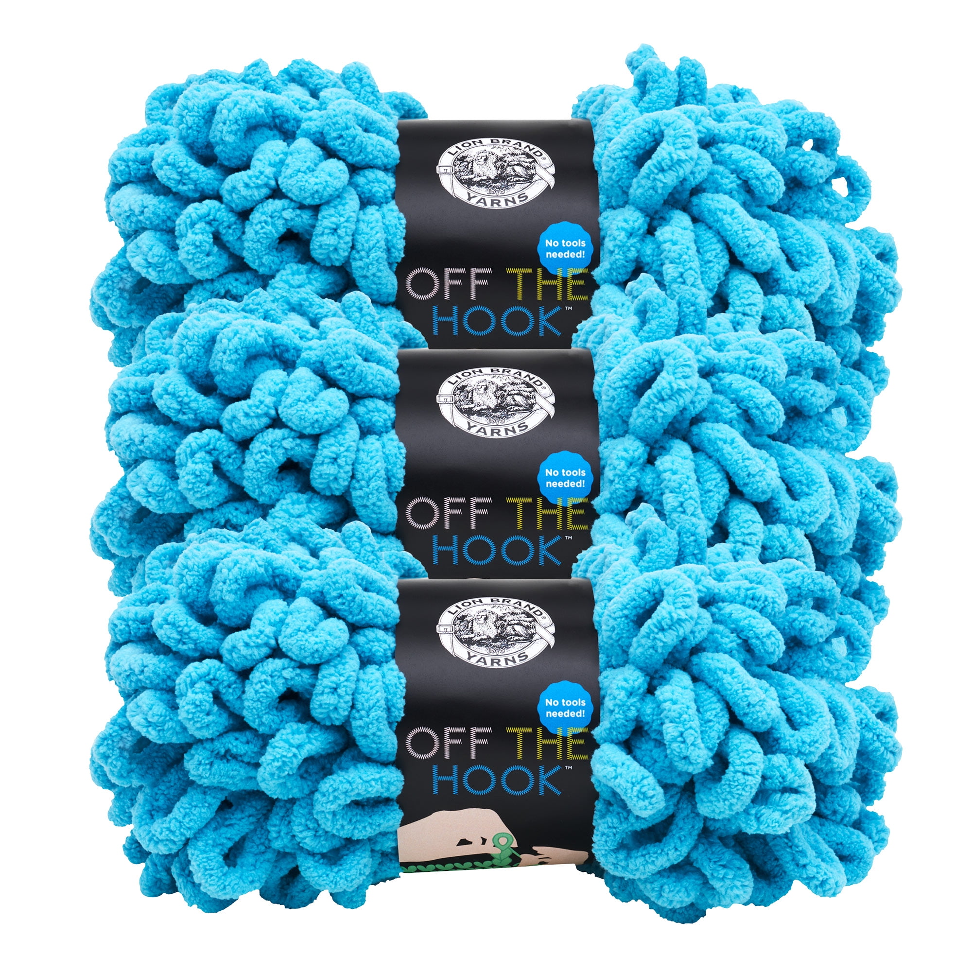 Lion Brand Off the Hook Aquamarine 3 Pack Loop Yarn