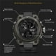 SANDA Hommes Sport Montre à Quartz Luxe Étanche Multifonctions Alarme Lumineuse Chronomètre Montre-Bracelet – image 3 sur 6