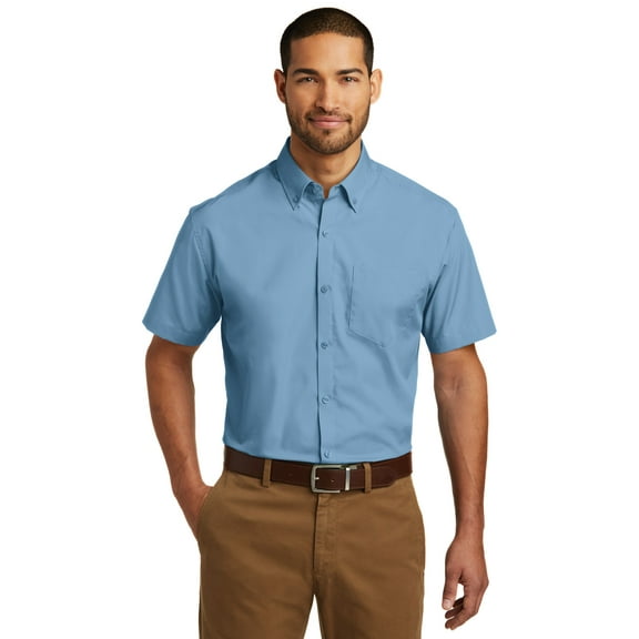 Port Authority Short Sleeve Carefree Poplin Shirt