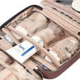 thumbnail image 2 of NISHEL - Neceser de viaje para mujer, organizador portátil para colgar champú, acondicionador, juego de cepillos, accesorios de viaje, Rosewood-pink, Large, Elegante, 2 of 6