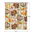 thumbnail image 4 of Happy Thanksgiving Turkey Fall Leaves Pumpkin Shower Curtain 72"x84" ,Bathroom Decorative Shower Curtains Set with 12 Hooks,Modern Waterproof Washable Shower Curtain, 4 of 4