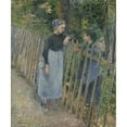 thumbnail image 2 of Camille Pissarro 20x23 Gold Ornate Framed and Double Matted Museum Art Print Titled - Conversation, 2 of 4