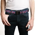 thumbnail image 2 of Adjustable Belt, Clamp Buckle, Cut-to-Fit, Grateful Dead Steal Your Face Logo Stacked Red White Blue, 2 of 3