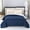 Navy, variant on Elegant Solid Color Eobossed Bedspread Lightweight & Breathable for Bedroom
