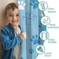 thumbnail image 3 of Blackout Kids Curtains,Blue Dog Paw Footprint Childrens Insulated Curtains Set Of 2,Bedroom Essentials,Toddler Room Decor 52"x63"(132x160cm), 3 of 4