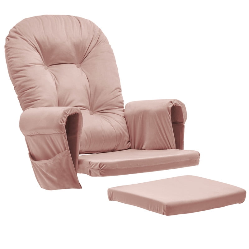 Paddie Glider Rocker Replacement Cushions with Storage Velvet Washable