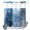 Blue, variant on No Hook Shower Curtain, Blue Shower Curtains for Bathroom with See Through Top Window, Vintage Modern Ombre Oil Painted Abstract Art Waterproof & Washable Bath Curtain Extra Long 72"x96"