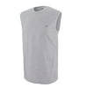Cotton Jersey Men's Muscle Tee, Oxford Grey - M