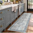 thumbnail image 3 of KUETH Modern Area Rug 2x7 Non Slip Hallway Runner Rug, Low Pile Machine Washable Rugs for Entryway, Hallway, Kitchen and Corridor, Blue, 3 of 11