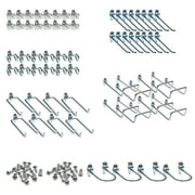 Triton Products® DuraHook 64-Piece Zinc Plated Steel Hook Assortment for DuraBoard or 1/8" and 1/4" Pegboard