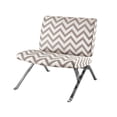 thumbnail image 2 of Monarch Specialties Accent Chair, Armless, Fabric, Living Room, Bedroom, Brown Fabric, Chrome Metal, 2 of 4