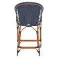 thumbnail image 5 of SAFAVIEH California Outdoor Patio Counter Stool w/ Arm, Navy, 5 of 11