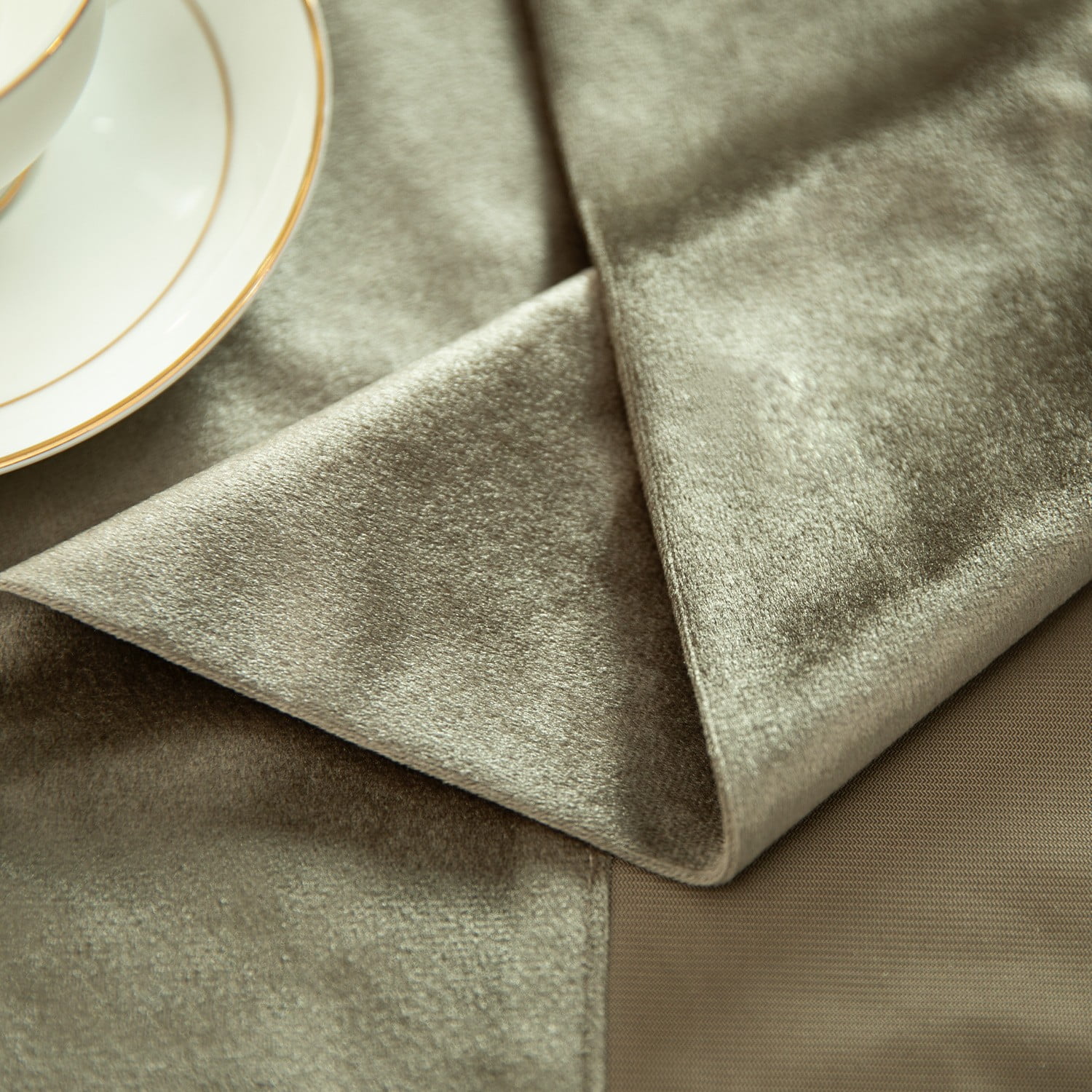 VOGOL Luxury Brown Velvet Blackout Drapes, Thermal Insulated Curtains 52x96 Inches with Rod Pocket, Set of 2