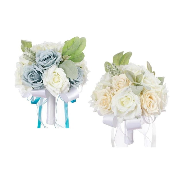 Elegante ramo de novia para bodas y ocasiones especiales. y azul