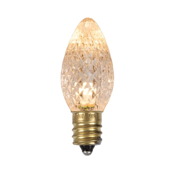 Vickerman C7 LED Sunny Warm White Faceted Twinkle Bulb, CSA Approved, package of 25