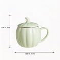 thumbnail image 2 of AYktou Fall Pumpkin Mug, Halloween Ceramic Mug Cup with Lid and Handle, 13.53Oz Thanksgiving Porcelain Coffee Cup Gifts for Adults Men Women Tabletop Cute Decorative Drink Cup, 2 of 7