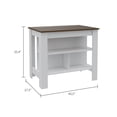 thumbnail image 5 of Depot E-Shop Delos Kitchen Island White - Walnut, 5 of 8