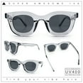 thumbnail image 2 of Cute Retro Super Thick Bevel Horn Rim Round Nerdy Hipster Sunglasses Slate - Black, 2 of 8