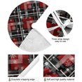 thumbnail image 2 of FMSHPON New Year Tartan Christmas Snowflake Texture Xmas Christmas Tree Skirt Stand Mat for Holiday Party Decoration Indoor Outdoor 48 inches, 2 of 5