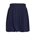 thumbnail image 5 of Gbsyewxs Womens Skirts Mini Skirt High Elastic Waist Solid Color Soft Elegant Summer Women'S Skirts Navy, 5 of 5