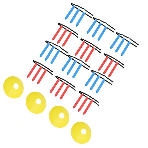 AntiGuyue Flag Football Set Red Plastic 16Pcs 9.4x4.7x3.1Inch