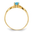 thumbnail image 2 of 14k Blue Topaz Birthstone Ring in 14k Yellow Gold - Size 7, 2 of 3
