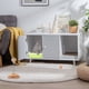 thumbnail image 2 of Costway Recinto Arenero Escondido para Gatos Mesita Decorativa con Doble Puerta para Gatitos Nuez 90 x 50 x 50 cm, 2 of 4