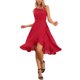 thumbnail image 2 of Vestidos de verano para mujeres INSPIRE CHIC, con envoltura, dobladillo con volantes, cuello redondo, espalda con abertura, sin mangas, vestido floral L(14) rojo brillante, 2 of 6